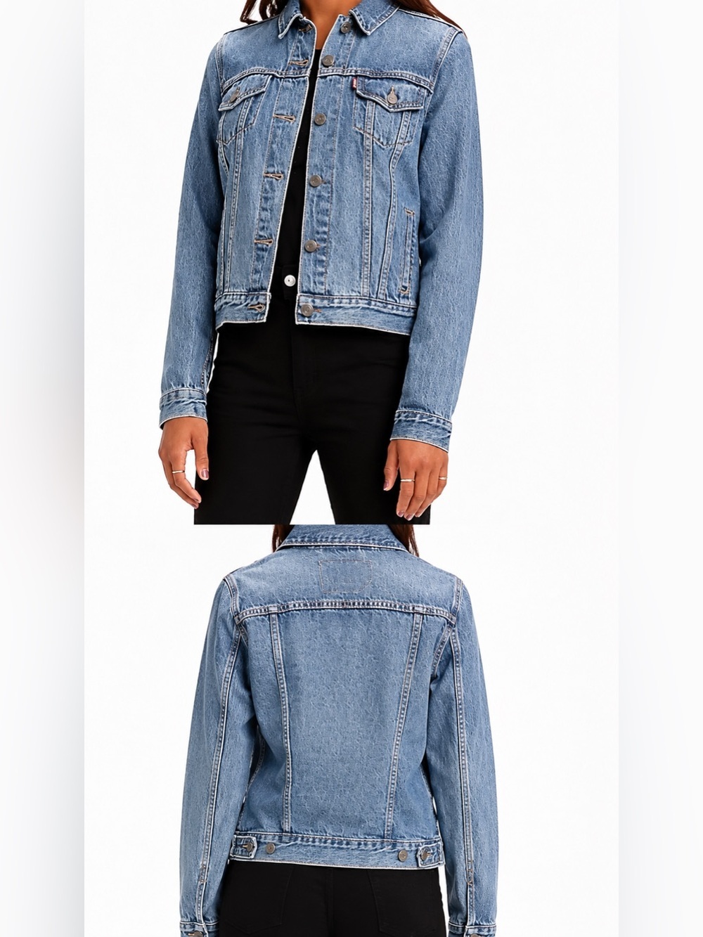 Levi’s Original Trucker Denim Jacket Sz S Blue Stretch Jean Classic S40117
